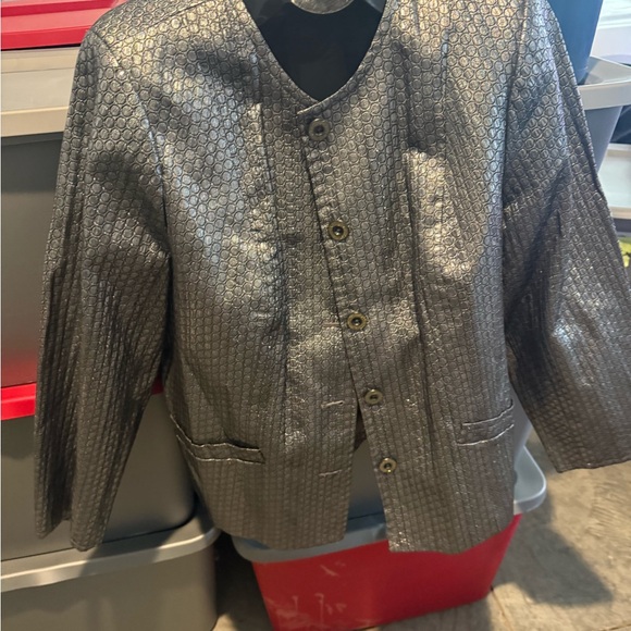 Silver Patterned Jacket mp71 - Picture 2 of 4
